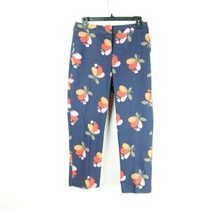 Boden Pants Womens SZ 29 Cropped Floral High Rise Coastal Grandma Resort Wear